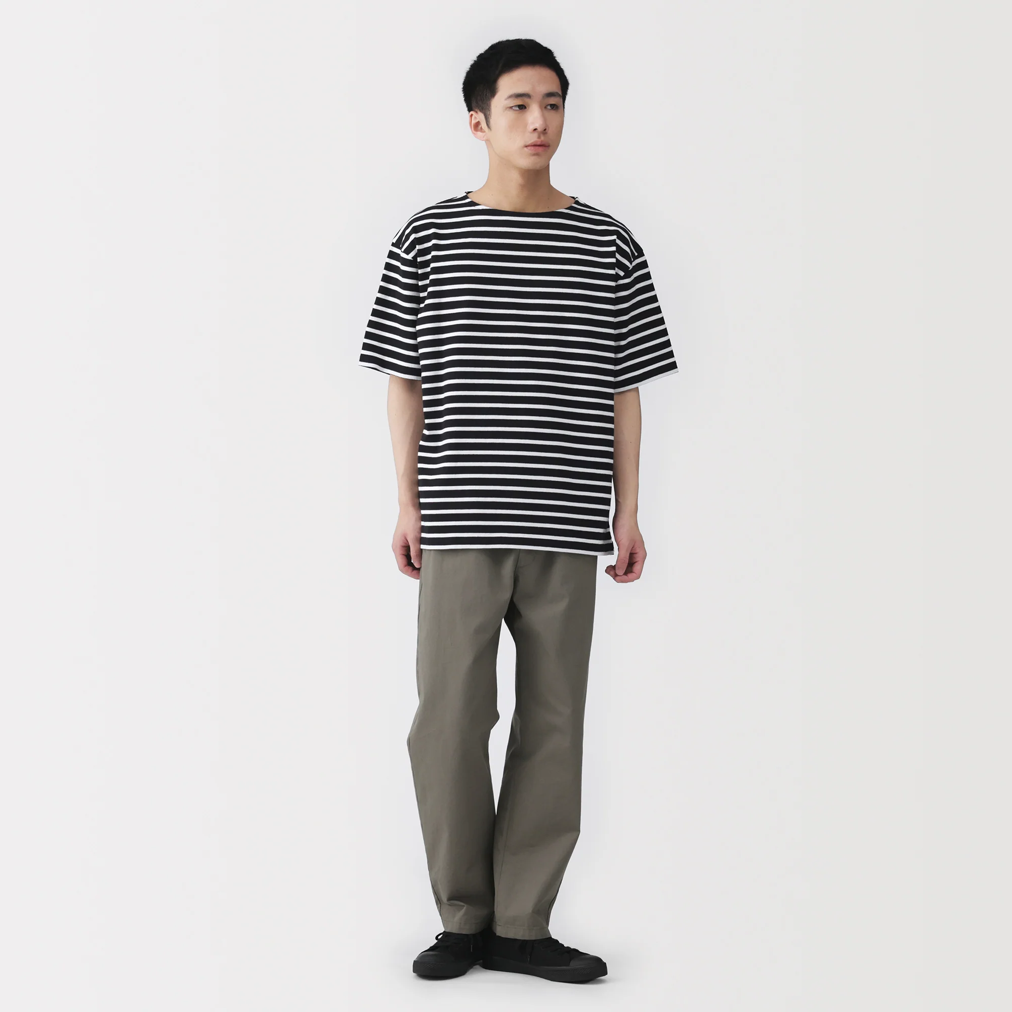 Heavyweight Cotton Boatneck T-Shirt - Image 28