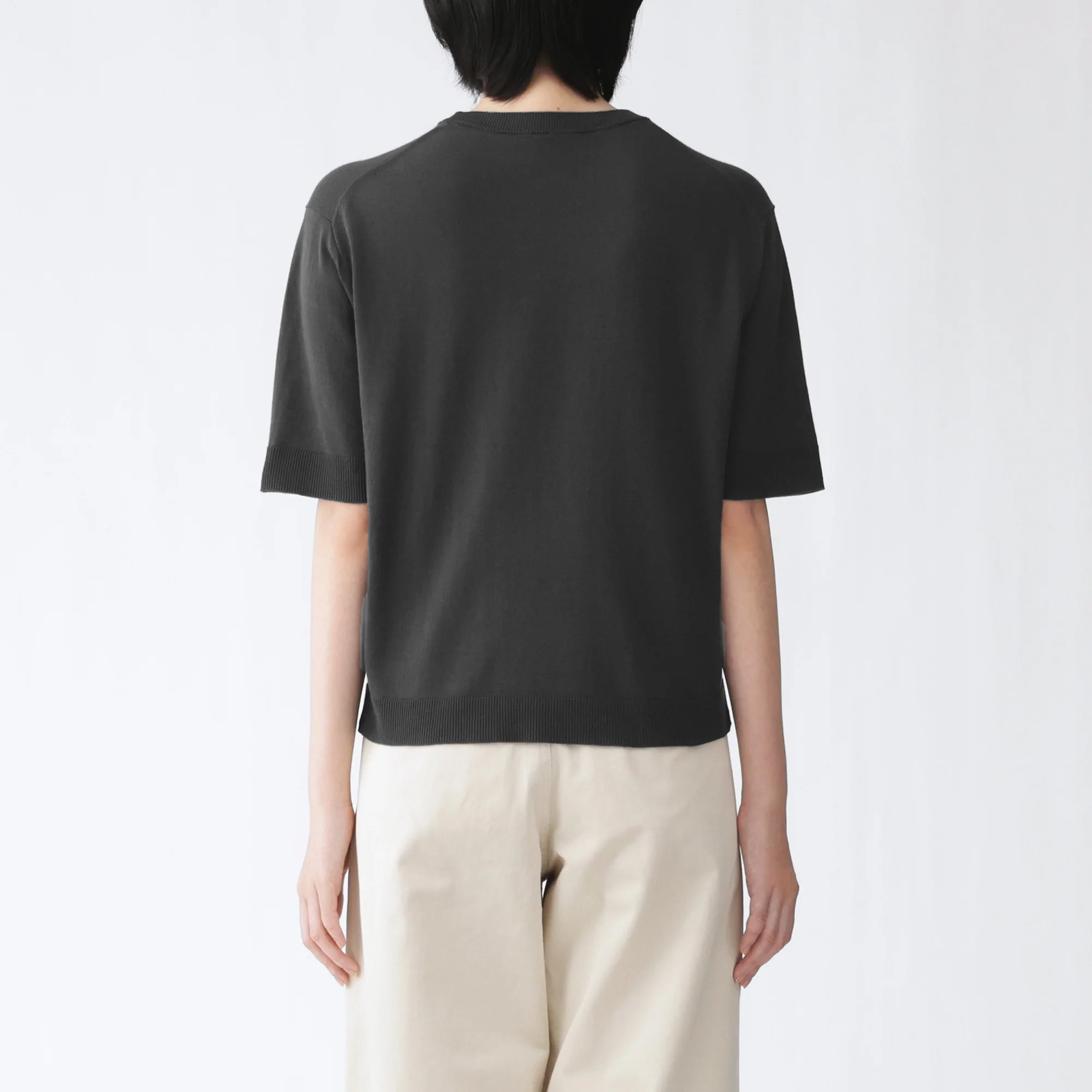 High-Twist Cotton Half Sleeve Sweater - Image 6