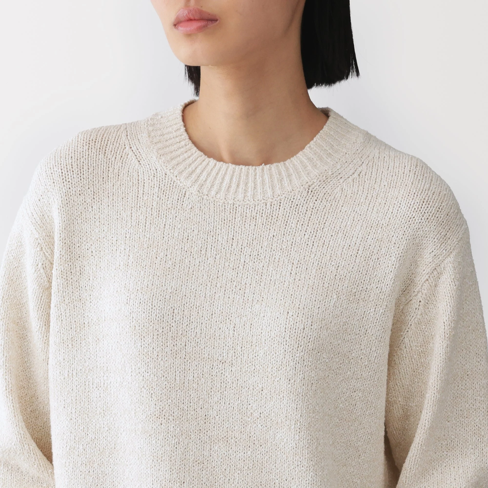 Labo Cotton Blend Loop Yarn Sweater - Image 7