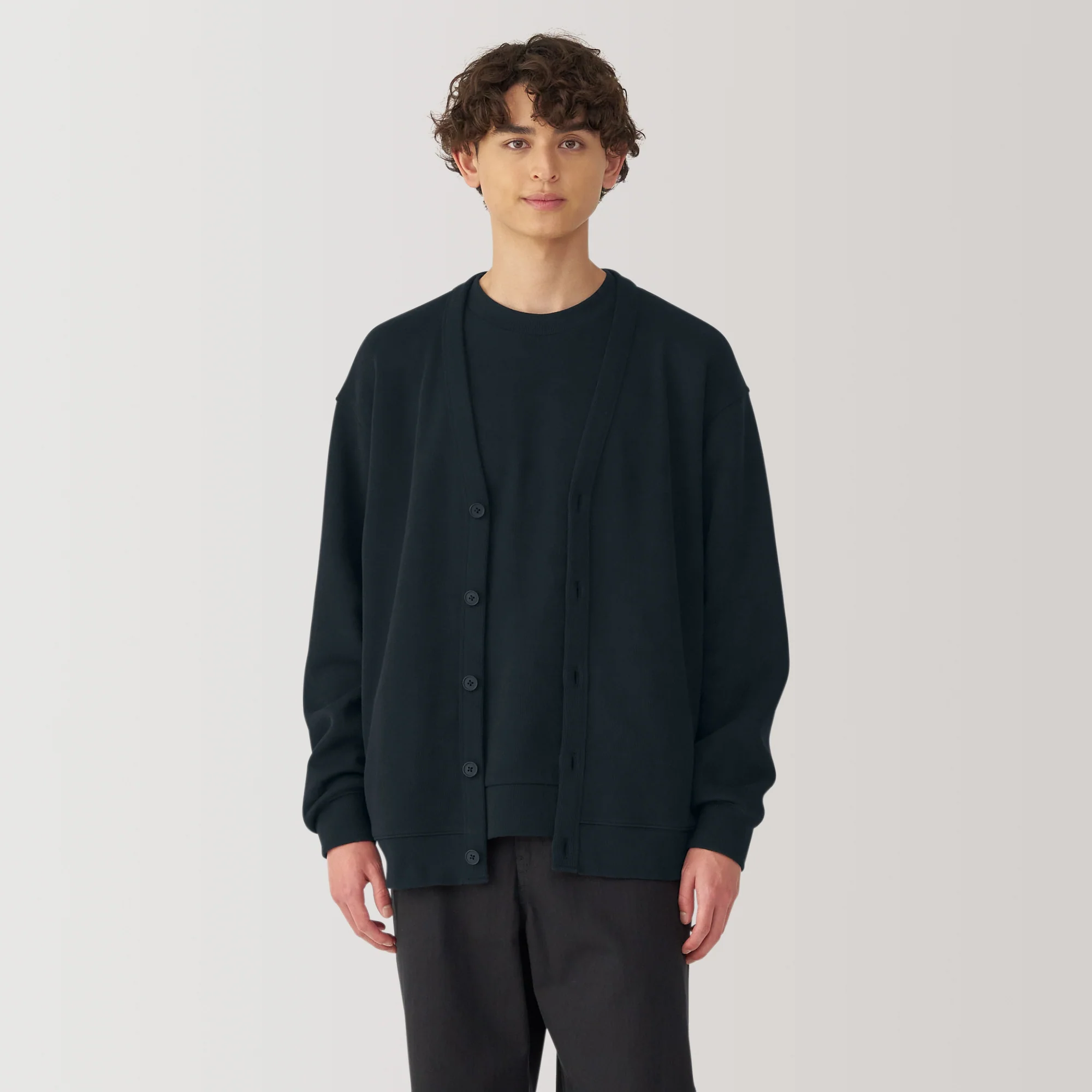 Men's Double Knit V-Neck Cardigan - Image 12