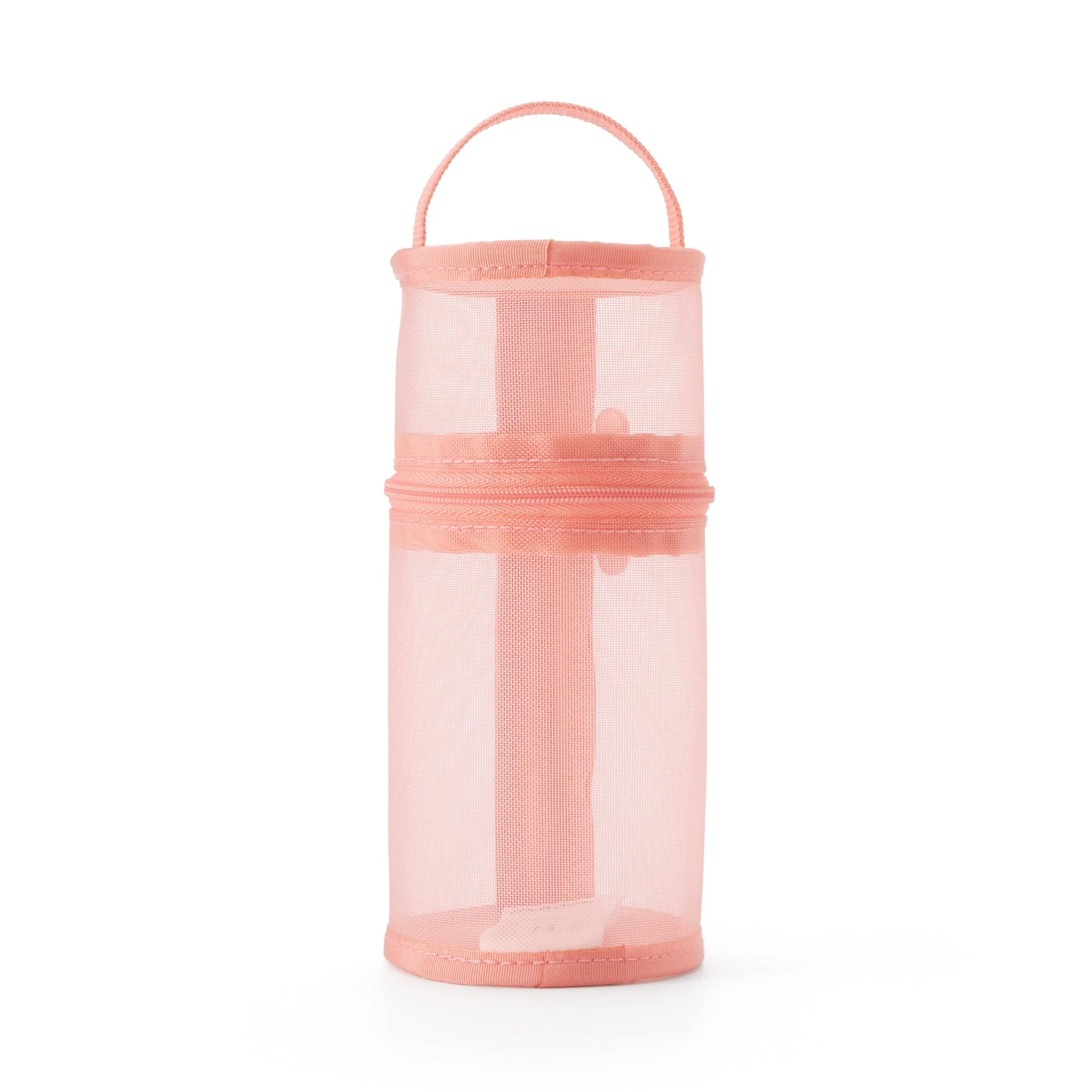 Nylon Mesh Vertical/Horizontal Pen Case Wide - Pink - Image 2